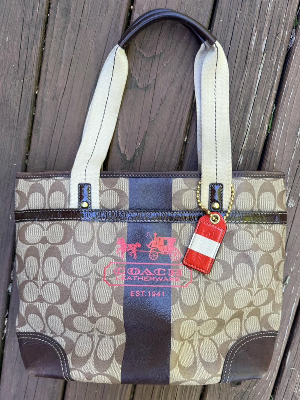 Coach Legacy Heritage Signature Tote